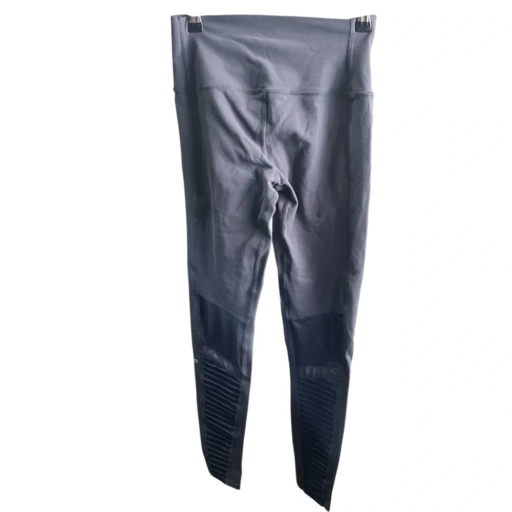 ALO Yoga Women's Gray Moto Leggings Medium